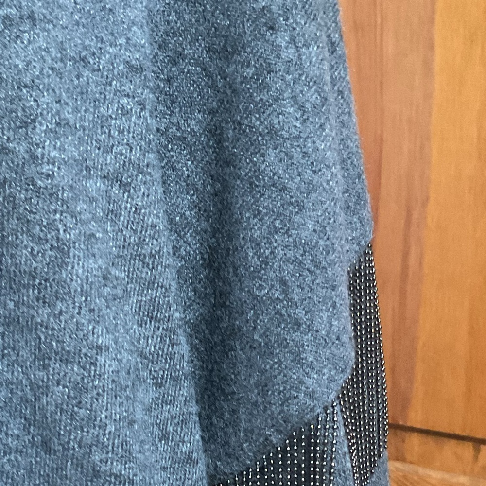 WHBM Beaded Fringe Crewneck Pullover, Medium - Picture 7 of 10